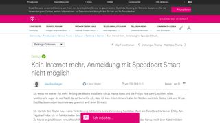 
                            6. Kein Internet mehr, Anmeldung mit Speedport Smart - Telekom hilft ...