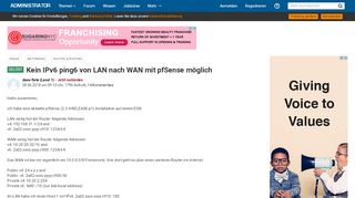 
                            13. Kein IPv6 ping6 von LAN nach WAN mit pfSense möglich ...