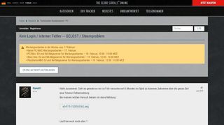 
                            2. Kein Login / interner Fehler --- GELÖST / Steamproblem — Elder ...