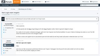 
                            3. Kein Login mehr möglich | Supportforum für JTL-Wawi, JTL-Shop, JTL ...