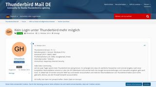 
                            1. Kein Login unter Thunderbird mehr möglich - Konten einrichten ...