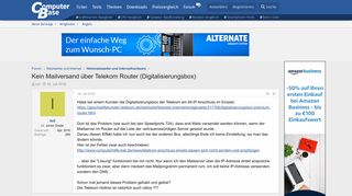 
                            5. Kein Mailversand über Telekom Router (Digitalisierungsbox ...