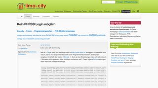 
                            12. Kein PHPBB Login möglich - Lima-City