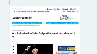 
                            11. Kein Ruhestand in Sicht: Dirigent Hartmut Haenchen wird 75