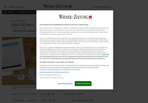 
                            10. Kein Scherz: Ein Keks als Beleg - Wiener Zeitung Online