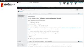 
                            12. Kein Sound über HDMI Radeon › Multimedia › Ubuntu verwenden ...