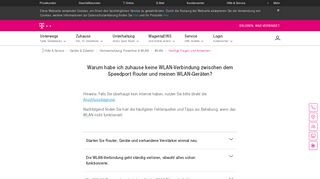 
                            8. Kein WLAN bei Speedport Router | Telekom Hilfe