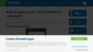 
                            7. Kein Zugang zum TYPO3-Backend – und jetzt? - Mittwald