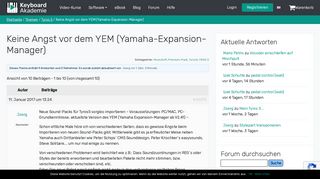 
                            2. Keine Angst vor dem YEM (Yamaha-Expansion-Manager) - Keyboard ...