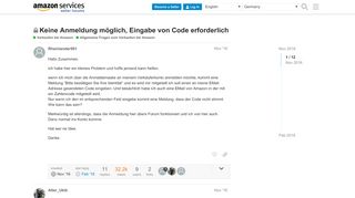 
                            8. Keine Anmeldung möglich, Eingabe von Code erforderlich ...