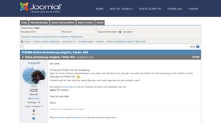 
                            12. Keine Anmeldung möglich, Fehler 404 - Joomla Forum - Hilfe zu ...