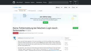 
                            3. Keine Fehlermeldung bei falschem Login durch Seitencache · Issue ...