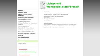 
                            13. Keine Forensik in Wuppertal - Impressum