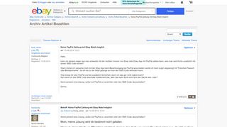 
                            2. Keine PayPal Zahlung mit Ebay Mobil möglich - eBay Community