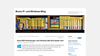 
                            2. Keine RDP-Verbindungen nach Windows Mai 2018-Update mehr ...
