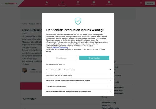 
                            12. keine Rechnung bekommen | NetMoms.de