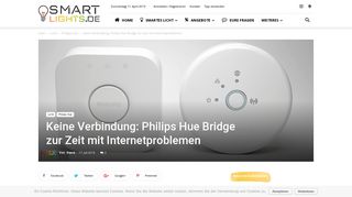 
                            11. Keine Verbindung: Philips Hue Bridge zur Zeit mit Internetproblemen