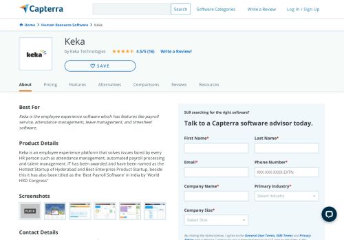
                            10. Keka Reviews and Pricing - 2019 - Capterra