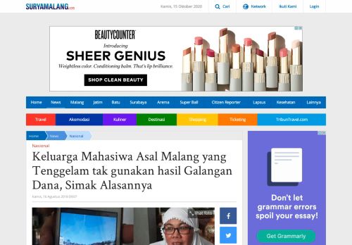 
                            10. Keluarga Mahasiwa Asal Malang yang Tenggelam tak gunakan hasil ...