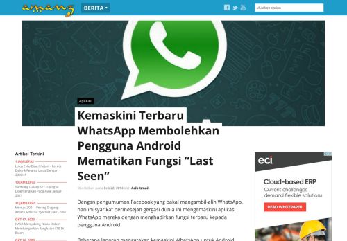 
                            10. Kemaskini Terbaru WhatsApp Membolehkan Pengguna ...