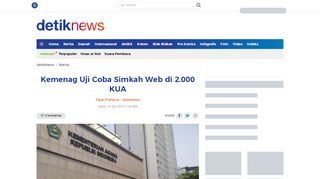 
                            9. Kemenag Uji Coba Simkah Web di 2.000 KUA - detikNews