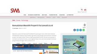 
                            11. Kemudahan Memilih Properti Via Lamudi.co.id | SWA.co.id