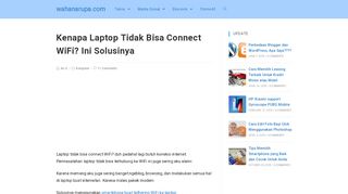 
                            13. Kenapa Laptop Tidak Bisa Connect WiFi? Ini Solusinya