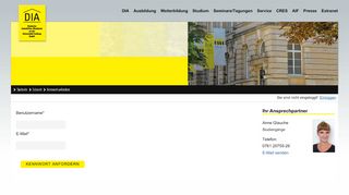 
                            4. Kennwort anfordern - Deutsche Immobilien Akademie Freiburg