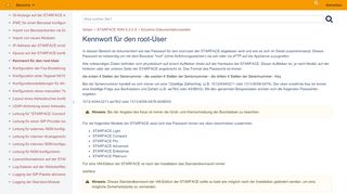 
                            5. Kennwort für den root-User - STARFACE WIKI 6.2 - STARFACE WIKI 6.6