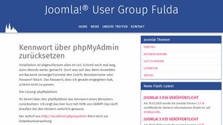 
                            12. Kennwort über phpMyAdmin zurücksetzen - Joomla!® User Group ...