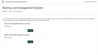 
                            5. Kennwort vergessen - Bünting Lernmanagement System