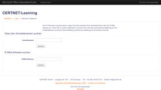 
                            5. Kennwort vergessen - CERTNET-Learning
