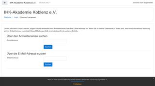 
                            1. Kennwort vergessen - IHK-Akademie Koblenz eV