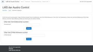 
                            2. Kennwort vergessen - LMS der Austro Control