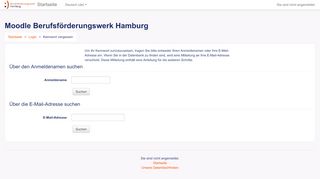 
                            1. Kennwort vergessen - Moodle BFW Hamburg