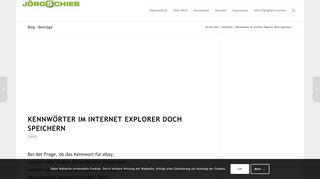 
                            10. Kennwörter im Internet Explorer doch speichern | schieb.de