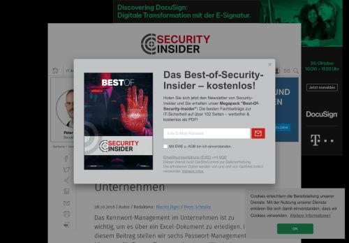 
                            11. Kennwortverwaltung für Unternehmen - Security-Insider