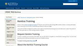 
                            10. Kentico Training - Editing Web Content - URMC Web Services ...