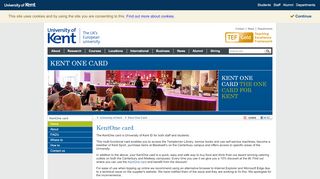 
                            6. KentOne card - Hospitality - University of Kent