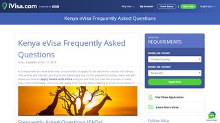 
                            6. Kenya eVisa Frequently Asked Questions - iVisa