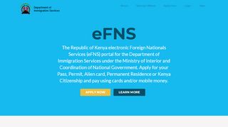 
                            2. Kenya Foreign Nationals Service Portal - Department of Immigration ...