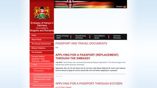 
                            13. Kenyan Embassy Berlin: Kenyan Passport/ Emergency Travel Document