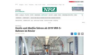 
                            6. Keolis und Abellio fahren ab 2019 VRR-S-Bahnen im Revier | nrz.de ...