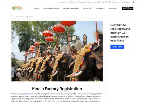 
                            4. Kerala Factory Registration - Application Procedure - IndiaFilings
