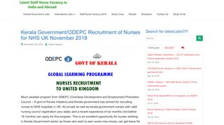 
                            6. Kerala Government/ODEPC Recruitment of Nurses for NHS UK ...