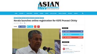 
                            7. Kerala launches online registration for KSFE Pravasi Chitty | Asian Lite ...