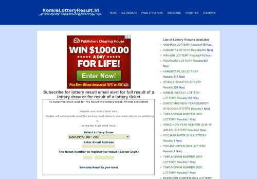 
                            10. Kerala Lottery Result Email Subscription | Lottery Ticket checking and ...