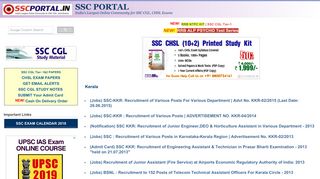 
                            8. Kerala | SSC PORTAL : SSC CGL, CHSL, MTS, CPO, JE, Govt Exams ...