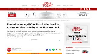 
                            10. Kerala University BCom Results declared at exams.keralauniversity.ac ...