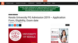 
                            9. Kerala University PG Admission 2018 | AglaSem Admission